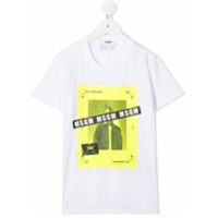 Msgm Kids Camiseta de algodão com estampa gráfica - BIANCO