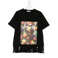Msgm Kids Camiseta estampada com frutas - Preto