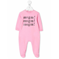Msgm Kids Conjunto de pijama com estampa de logo - Rosa