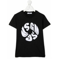 Msgm Kids Conjunto esportivo com capuz e estampa de logo - Preto