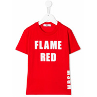 Msgm Kids Flame Red print T-shirt - Vermelho
