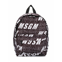 Msgm Kids Mochila com estampa de logo - Preto
