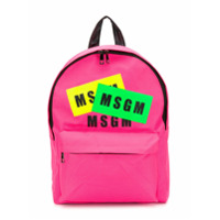 Msgm Kids Mochila com estampa de logo - Rosa