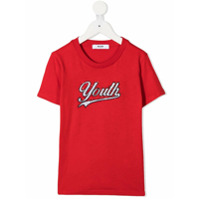 Msgm Kids sequin embellished crew neck T-Shirt - Vermelho