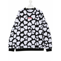 Msgm Kids TEEN Broken Heart cotton sweatshirt - Preto