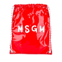 MSGM Mochila com logo em contraste - Vermelho