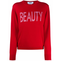 MSGM Suéter Beauty de tricô com padronagem - Vermelho