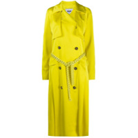 MSGM Trench coat com cinto de corrente - Amarelo