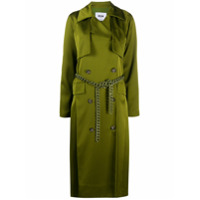 MSGM Trench coat com cinto de corrente - Verde