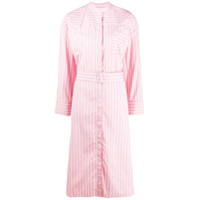MSGM Vestido de algodão com estampa de listras - Rosa