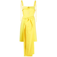 MSGM Vestido Summer com detalhe de laço - Amarelo