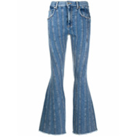 Mugler Calça jeans flare cintura média - Azul