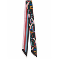 Mulberry Echarpe com logo e estampa de alfabeto - Verde