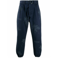 Myar Calça jeans com estampa de palmeira - Azul