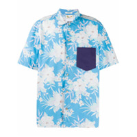 Myar Camisa havaiana com estampa floral - Azul