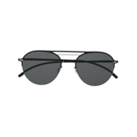 Mykita Óculos de sol redondo com lentes coloridas - Preto