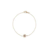 Natalie Perry Pulseira floral de ouro 9k com diamante - Dourado