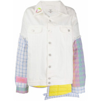 Natasha Zinko Casaco com patchwork e abotoamento - Branco