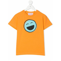 Natasha Zinko Kids Camiseta decote careca Laughing Smile - Laranja