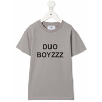 Natasha Zinko Kids Camiseta Duo Boyzzz - Cinza