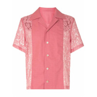 Necessity Sense Camisa Narc com recorte de renda - Rosa