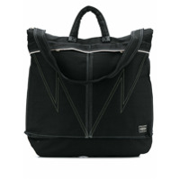 Neighborhood Bolsa tote jeans com zíper - Preto