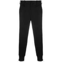 Neil Barrett Calça cenoura jacquard com logo - Preto