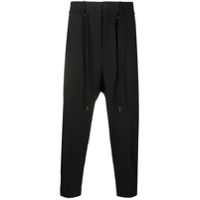 Neil Barrett Calça cropped com ajuste no cós - Preto