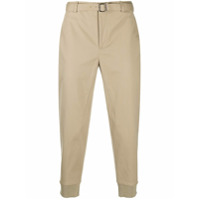 Neil Barrett Calça cropped com cinto - Neutro