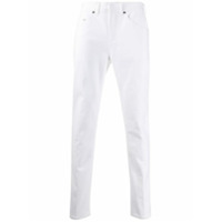 Neil Barrett Calça jeans slim com patch de logo - Branco