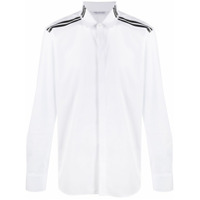Neil Barrett Camisa com abotoamento e listras - Branco