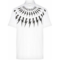 Neil Barrett Camisa mangas curtas com estampa de raios - Branco