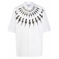 Neil Barrett Camisa mangas curtas com estampa de raios - Branco