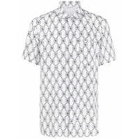 Neil Barrett Camisa mangas curtas com logo em holograma - Branco