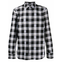 Neil Barrett Camisa xadrez de algodão - Preto