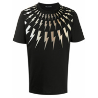 Neil Barrett Camiseta com estampa de raio - Preto