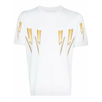 Neil Barrett Camiseta com estampa de raios - Branco