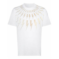 Neil Barrett Camiseta com estampa de raios - Branco
