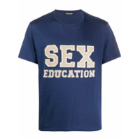 Neil Barrett Camiseta com estampa de slogan - Azul