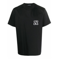Neil Barrett Camiseta com patch de logo - Preto