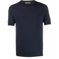 Neil Barrett Camiseta decote careca com mangas curtas - Azul