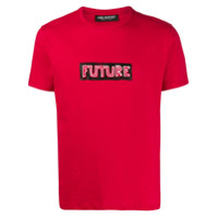 Neil Barrett Camiseta vermelha de algodão com estampa gráfica - Vermelho