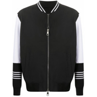 Neil Barrett Jaqueta bomber com detalhe de listras - Preto