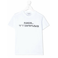 Neil Barrett Kids Camiseta com estampa de escrita - Branco