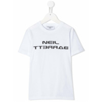 Neil Barrett Kids Camiseta com estampa de logo - Branco