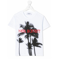 Neil Barrett Kids Camiseta com estampa de logo - Branco