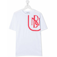 Neil Barrett Kids Camiseta com estampa de logo - Branco