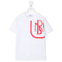 Neil Barrett Kids Camiseta com estampa de logo - Branco