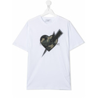Neil Barrett Kids Camiseta com estampa de logo - Branco