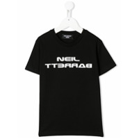 Neil Barrett Kids Camiseta com estampa de logo - Preto